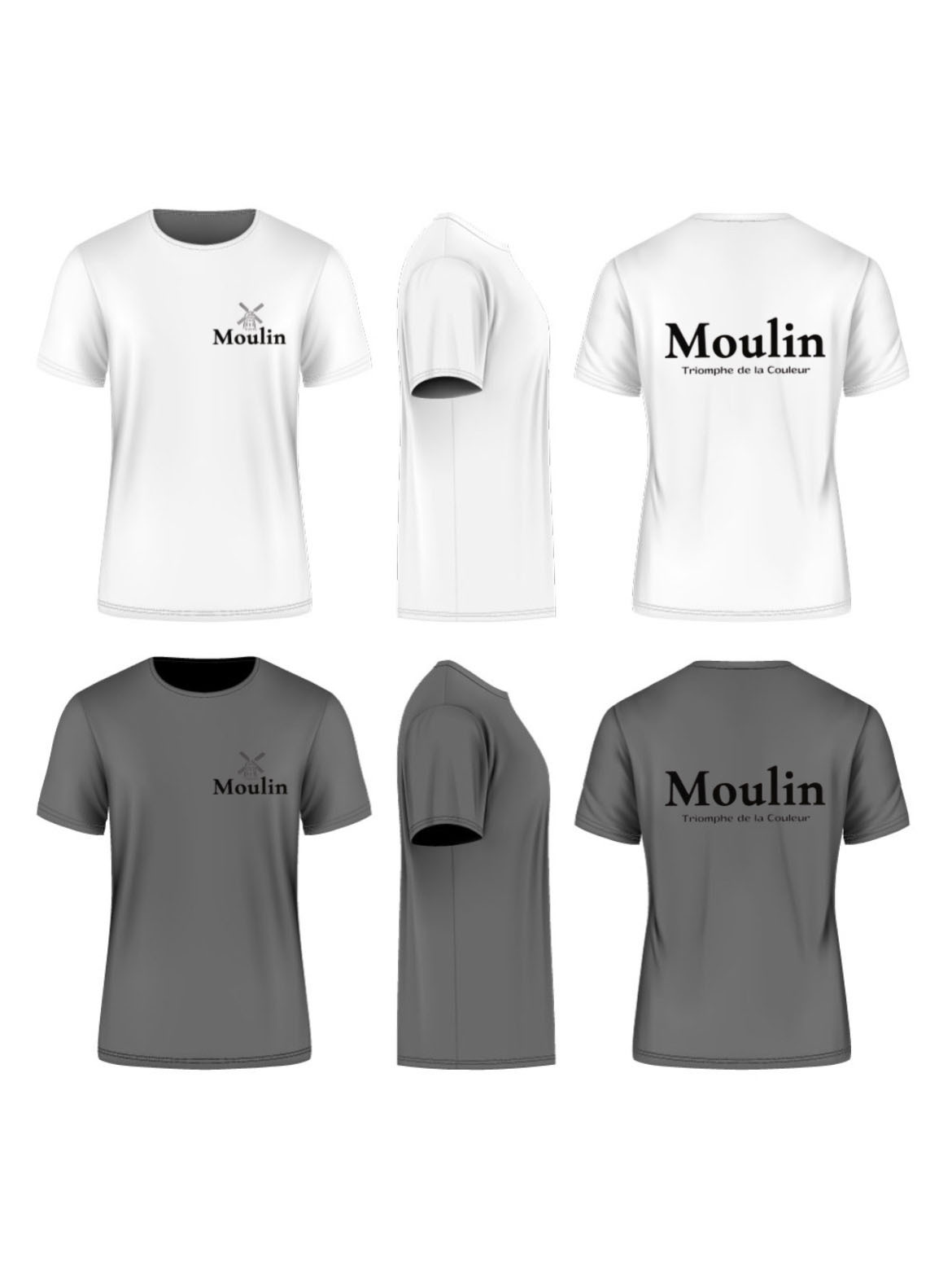 Футболка Moulin, белая/серая